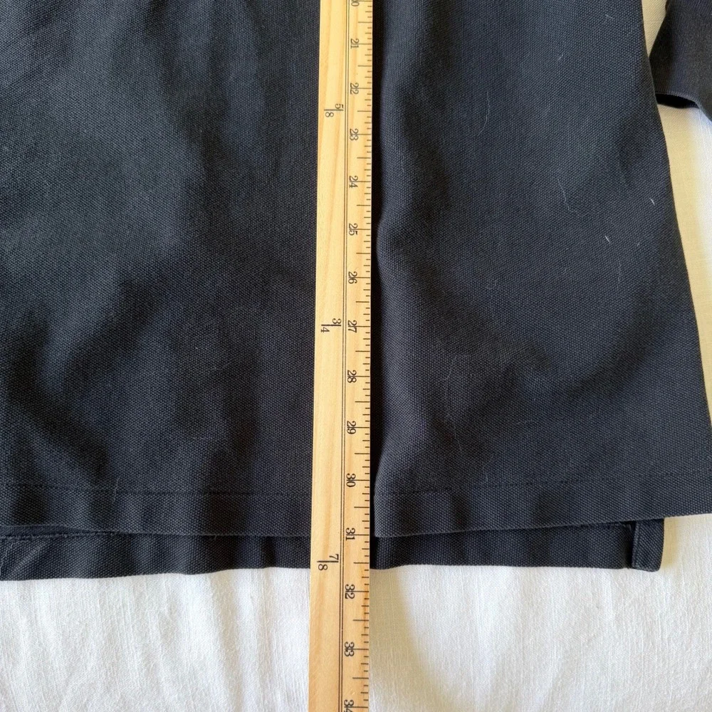 Polo Ralph Lauren Mens XXL Black Long Sleeve Pique Polo Shirt Classic Fit